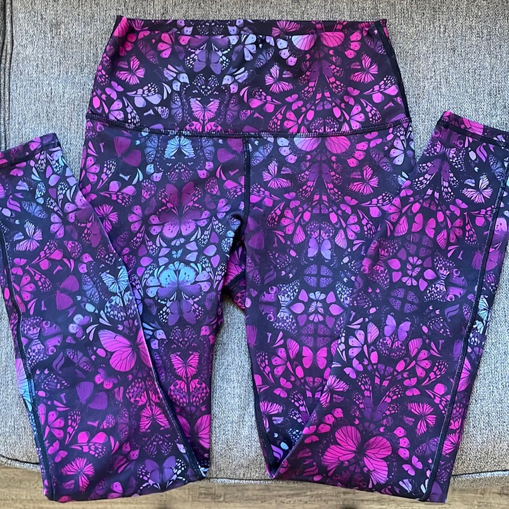 Fabletics Purple Butterfly Leggings